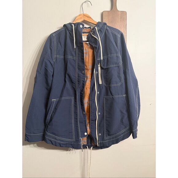 Toad&Co Jackets & Blazers - Toad & Co Navy Blue Lined Hooded Full Zip Forester Pass Parka Coat Jacket Small